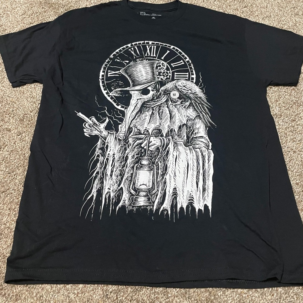 Vampire Freaks Plague Doctor Raven Lantern T Shirt Mens Size M Black Cotton